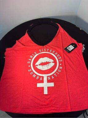 Zumba Sisterhood Halter Top - SIZE - XXL Pink Happy Dance Nation - NWT